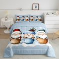 thumbnail image 2 of jejeloiu Kawaii Gnome Queen Comforter Set,Cartoon Animal Bedding Sets,Merry Christmas Bedding Comforter Set For Children,Lightweight Room Decor Reversible,3pcs, 2 of 8