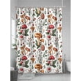 thumbnail image 5 of Fsddascl Thanksgiving Mushroom Shower Curtain Set - Standard 72" x 72" Washable Bathtub Curtain with 12 Hooks, Leaves Plants Country Rustic Waterproof Fabric Stall Shower Curtains for Bathroom, 5 of 6