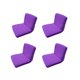 thumbnail image 1 of 4xPurple Spandex Stretch Low Short Back Chair Cover Cubierta de Taburete de Bar Sunnimix Funda de la silla del comedor, 1 of 8