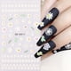 thumbnail image 2 of 1 hoja de pegatinas de encaje de flores blancas para uñas, calcomanías 5D, diseños de Arte de uñas de hoja Floral en relieve, pegatinas de manicura de decoración deslizante Gao Jinjia LED, 2 of 2