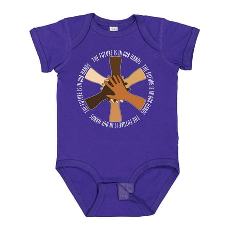 

Inktastic The Future is in Our Hands Gift Baby Boy or Baby Girl Bodysuit