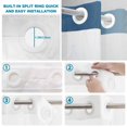 thumbnail image 4 of No Hook Shower Curtain, Navy Blue Grey Ombre Shower Curtains for Bathroom with See Through Top Window, Farmhouse Gradient Minimalist Waterproof & Washable Bath Curtain 60"x72", 4 of 9
