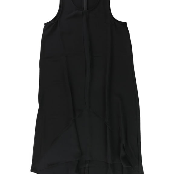 Alfani Womens High-Low A-line Dress, Black, 2