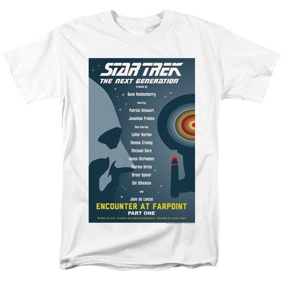 Star Trek Tng Season 1 Episode 1 Adult 18/1 T-Shirt White