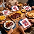 thumbnail image 5 of Yakvarog 4th of July Napkins, 20Pcs Red White Blue Patriotic Theme Dinner Napkins, 6.5" x 6.5" Independence Day Disposable Paper Napkins for Memorial Day 4th of July Party Decorations, 5 of 6