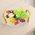 thumbnail image 1 of Bandeja de servicio de acrílico con asas Bandeja de postres de frutas Organizador de encimera Bandeja de cosméticos duradera multipropósito para , Redondo 21,8x5cm Redondo 218x5cm Soledad Bandeja decorativa, 1 of 10
