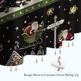 thumbnail image 6 of Black Christmas Santa Pattern Shower Curtain 36"x72" ,Bathroom Decorative Shower Curtains Set with 12 Hooks,Modern Waterproof Washable Shower Curtain, 6 of 6