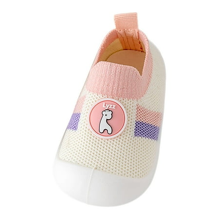 kamemir Kids Sneakers Baby Shoes Boys Girls Infant Sneakers Non-Slip Rubber Sole Toddler Crib First Walker Shoes(Pink 12-18 Months)