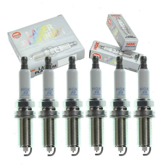 6 pc NGK Laser Platinum Spark Plugs compatible with BMW 528i xDrive 3.0L L6 2009-2010