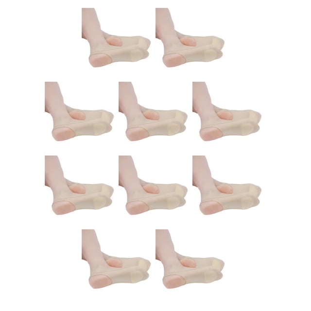 Sonducket 2 piezas de calcetines de poliéster de tacón alto para mujer, calcetín de poliéster antideslizante, calcetín fino de media palma, Color de piel 10Conjunto