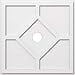 thumbnail image 3 of Ekena Millwork CMP24EY-03000 24 Po. OD x 3 Po. ID Carré Embry Grade Architectural PVC Médaillon de Plafond Contemporain, 3 of 4
