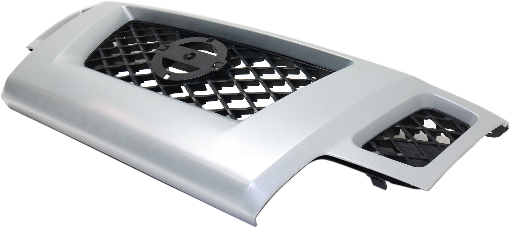 Grille Assembly Compatible With 2009-2013 Nissan Xterra Painted Silver Shell with Gray Insert