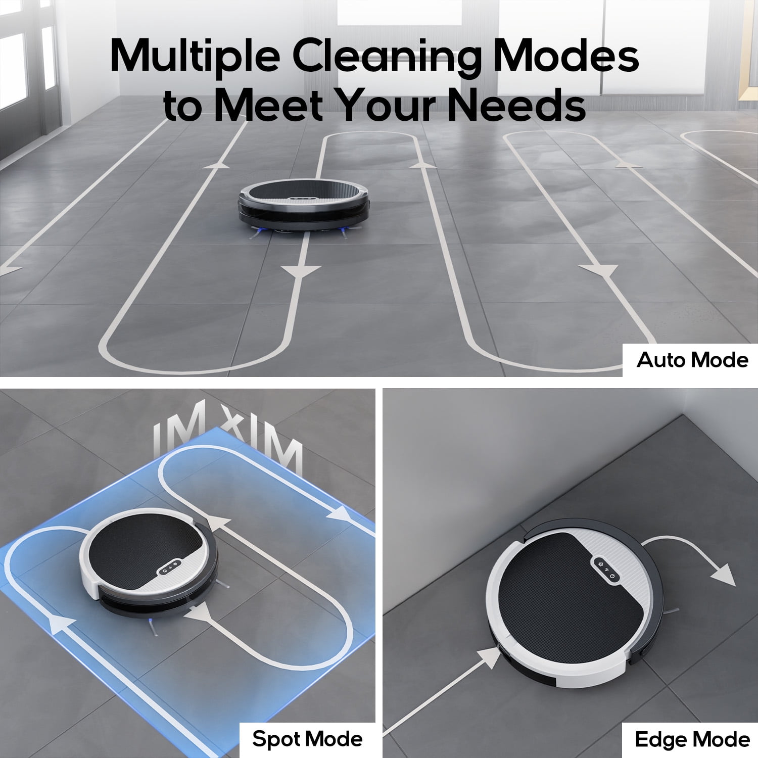 Robot Vacuum Cleaner, Automatic Charging, Smart Control, Wet and Dry,  Powerful Suction, for Pet Hair, Debris, Hard Floors and Low Carpets