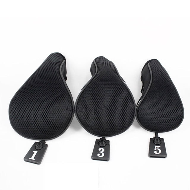 Eigraketly 3 unids/set Golf suave proteger conjunto de madera Club íntegras conductor Golfs cabeza cubre Golf Negro
