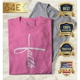 thumbnail image 2 of S4E Women's Faith Cross Religious T-Shirt XXX-Large Azalea Pink, 2 of 4