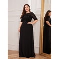 thumbnail image 6 of AURA Women Plus Size Sequin Evening Dress Elegant Mermaid Formal Party Gown, 6 of 8