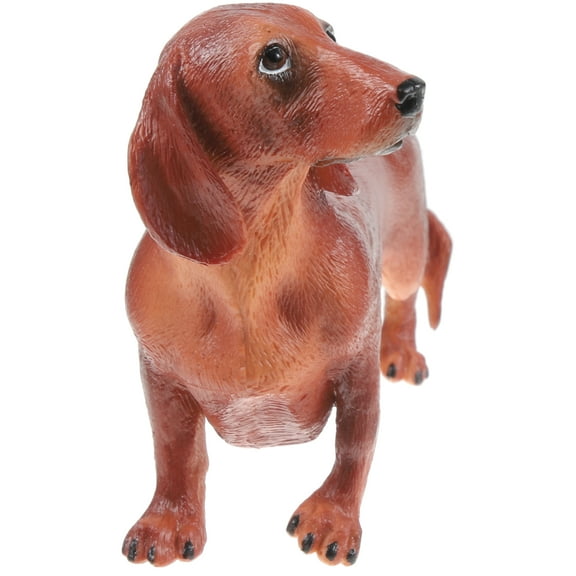 Toy Simulation Dog Figures Dachshund Figurine Vivid Decoration