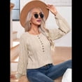 thumbnail image 4 of Suéter de Gran Tamaño de los Años 90, Suéter de Punto Vintage para Mujer, Jersey de Larga con Cuello Redondo y Punto Albaricoque M, 4 of 10