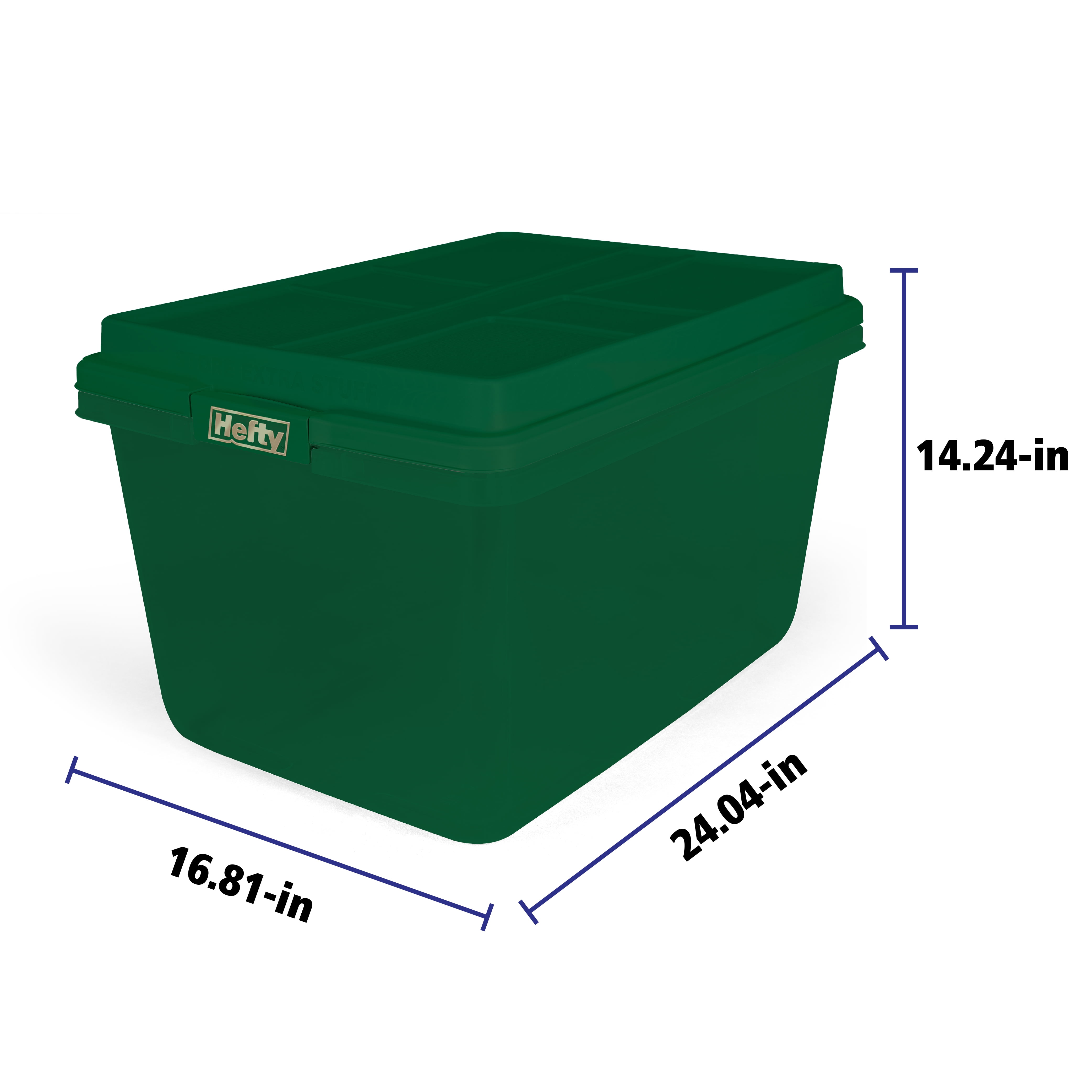 HOMZ 18 Gallon Heavy Duty Plastic Holiday Storage Totes, Green/Red (4 Pack)  - Bed Bath & Beyond - 37014325