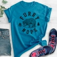 thumbnail image 2 of Furry Nope Bear Shirt, Unisex Women's Men's Shirt, Bear Shirt, Outdoors Shirt, Camping Shirt, Animal Shirt, Heather Blue, Medium, 2 of 6