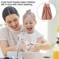thumbnail image 3 of 3 toallas secamanos colgantes con lazo, toallas de mano de microfibra de terciopelo coral para colgar, toallas de mano absorbentes súper suaves y lindas para cocina, baño, niños y adultos, 3 of 4