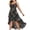 Black, variant on Ichuanyi Woman Dress Women Sexy Plus Size V-Neck Buttons Printing Sleeveless Casual Sling Dresses
