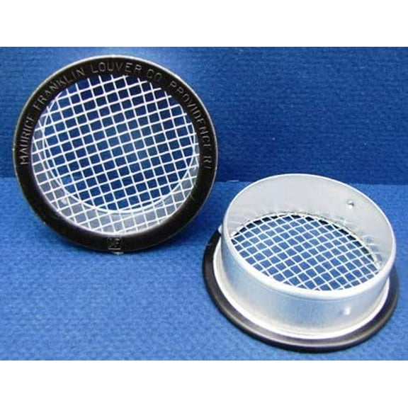 Round Open Screen Vent w 1/8" mesh - Black - Package of 6