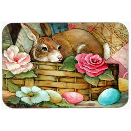 

A Touch Of Color Rabbit Easter Glass Cutting Board Large