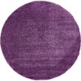 thumbnail image 1 of Unique Loom Solo Collection Solide Peluche Enfants Tapis Rond, 6', Violet, 1 of 2