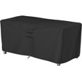 thumbnail image 1 of Rectangle Fire Pit Cover, Fits for 54-56 Inch Gas Fire Table, Waterproof and Windproof, 56 x 26 x 24 Inches, Black, 1 of 6