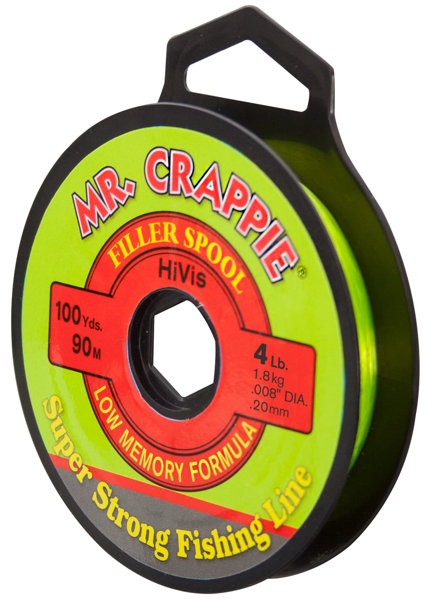 Mr. Crappie 4 Pound Hi Viz Monofilament Fishing Line 100 Yard Spool
