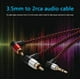 2RCA à 3.5mm Mâle aux Câbles 3.5 Jack RCA Audio Câbles Casque aux Jack Splitter pour Iphone – image 4 sur 7
