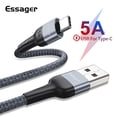 thumbnail image 2 of Sidaley Cable USB tipo C 5A para Mate 30 P30 P20 Pro Lite, de carga rápida USBC tipo C, Cable de USB-C Type6 NO6, 2 of 6