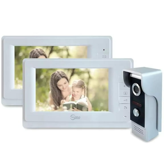7''TFT Color Wired Video Door Phone Intercom System for Home,Wired Video Door Doorbell Kit,Doorbell Camera with Monitor Supports Unlocking,Monitoring,Dual-Way Intercom for Villa Home Office Apartmen