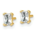 thumbnail image 2 of Auriga Fine Jewelry 14K Yellow Gold 1/2 ctw Lab Grown Diamond Radiant Heavy Wt. Stud Earrings for Women, 2 of 6