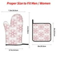 thumbnail image 2 of Honeii Christmas Snowflakes Pattern Oven Mitts and Pot Holders, Silicone Oven Gloves,500 F Heat Resistant Oven Mitts Sets, 4PCS, 2 of 6