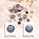 thumbnail image 5 of Botones de costura redondos de resina Uxcell de 12 piezas de 23 mm con 4 agujeros, gris, 5 of 6