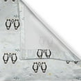 thumbnail image 4 of Ambesonne Penguin Valance Pack of 2, Winter Snow Animal Theme, 42"X18", White and Multicolor, 4 of 5