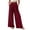 Wine, variant on OIOLOYJM Women's Wide Leg Lounge Pants Lightweight High Waisted Loose Trousers Summer Adjustable Tie Knot Baggy Beach Vacation Pants with Pockets White L