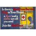 thumbnail image 3 of Seiter & Kappes Litho. Co. 18x13 Black Modern Framed Museum Art Print Titled - Is There a Red Cross Service Flag in Your Home, a Heart and a Dollar Are All You Need - Join the Red Cross (191, 3 of 5