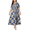 Blue, variant on Women V Neck Floral Maxi Dress Plus Size 0XL-4XL Summer A Line Casual Vacation Dress