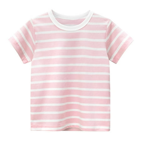 

Little Boys Stripes Short Sleeve Crewneck T Shirts Tops Tee Clothes For