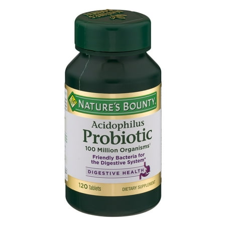 Nature's Bounty Once Daily Acidophilus Probiotic Tablets,-120 (Best Probiotic Acidophilus For Yeast Infection)