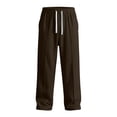 thumbnail image 2 of Chiccall Mens Baggy Wide Leg Sweatpants Fleece Slit Open Bottom Sweat Pant Casual Streetwear Elastic Waist Drastring Trousers with 3 Pockets, 2 of 6