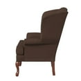 thumbnail image 4 of Pemberly Row Brown Fabric Traditional Wing Back Accent Chair, 4 of 7