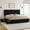 Black, variant on Yeshouse Platform Bed Frame with 4 Storage Drawers, Adjustable Headboard, Linen Upholstered, Wooden Slats, No Box Spring Needed