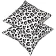 thumbnail image 4 of White Grey Leopard Print Pillow Covers 18x18 Inch Set of 2 Snow Cheetah Throw Pillow Covers Animal Print Farmhouse Pillow Cases Cotton Square Cushion Covers for Home Couch Bed Sofa Chair Decor, 4 of 6