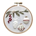 thumbnail image 3 of jifeng Christmas Embroidery Kit Christmas Pattern DIY Needlepoint Set with Instructions Bauble, 3 of 9
