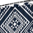 thumbnail image 4 of Small Stall Narrow Shower Curtain 36"W x 72"L – Tropical Bohemian Leaves, Mid-Century Abstract Boho Botanical Bathroom Decor, Vintage Floral Palm Leaf Pattern, Rustic Tribal Folk Style, 4 of 5
