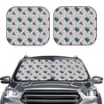 thumbnail image 2 of Naloa Turtle Print 2-Piece Windshield Sunshade,Foldable Car Front Window Sun Shades,for Most Sedans SUV Truck-Large, 2 of 6
